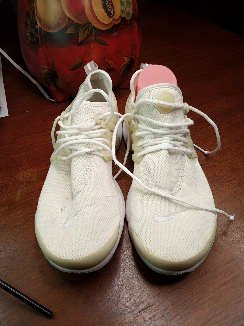 Nike Air Presto Womens 10M Knit Sock Sneakers White Pure Platinum Shoes